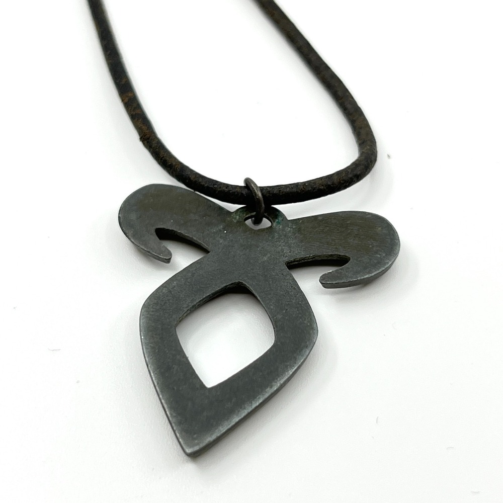 VTG The Mortal Instruments Angelic Power Rune Pendant Black Cord Necklace Retro - Picture 8 of 11